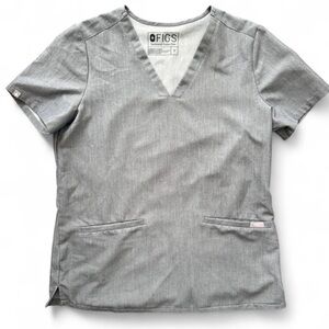 FIGS “Casma”  scrub top in gray size S. EUC! (1252) #nursing #scrubs #medical